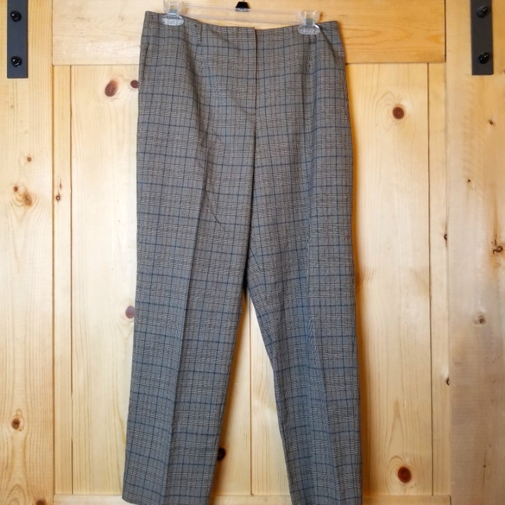 Talbots Hampshire Plaid Straight Leg Ankle Pants